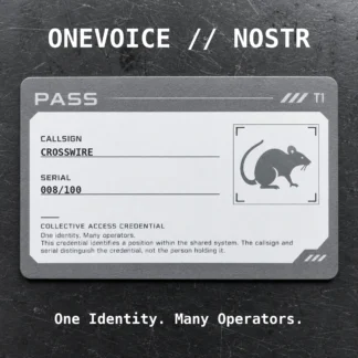 ONEVOICE CROSSWIRE — 008/100 — Rank 01/10