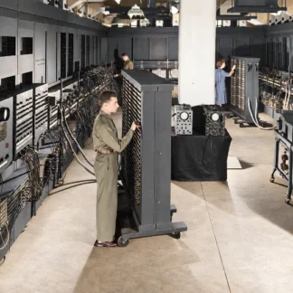 1946 ENIAC Computer Room — Restored & Colorized U.S. Army Photograph