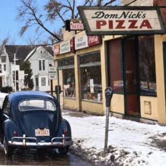DomiNick's Pizza Before Domino's — Restored & Colorized Historic Ypsilanti Photograph
