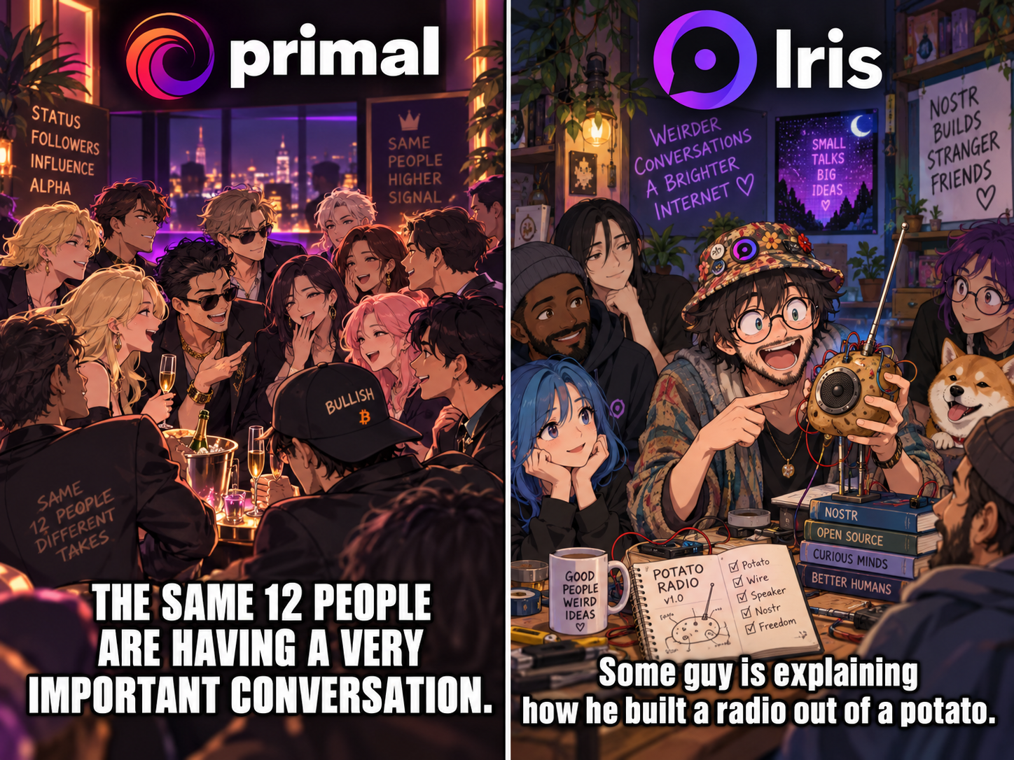 The Difference Between Primal and Iris NOSTR