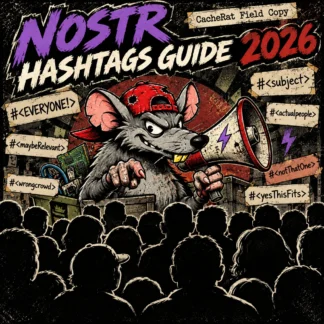 CacheRat Nostr Hashtags Guide 2026: Downloadable PDF