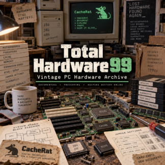 Total Hardware 99 vintage PC hardware archive with 286, 386 and 486 motherboards, jumper settings, manuals and retro computer parts