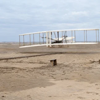 1903 Wright Brothers First Flight — Restored & Colorized Photograph